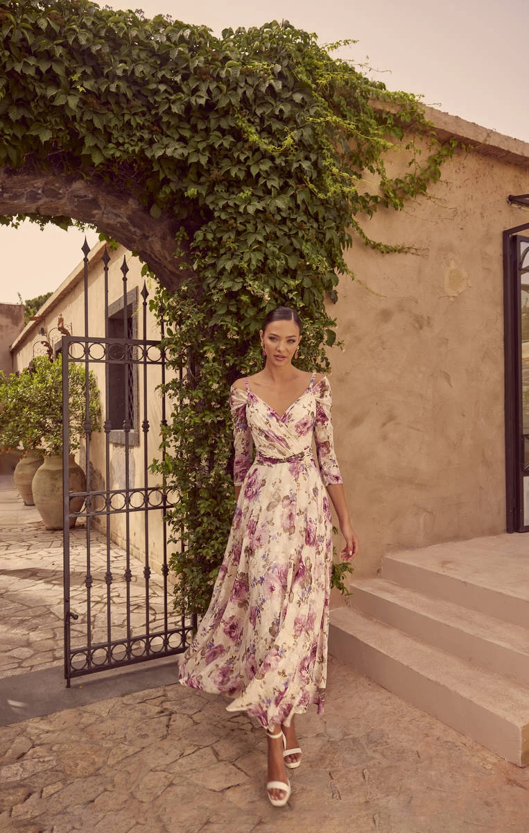 Vestiti Casual Da Donna,Vestito Lungo Bohemien Floreale Casual Da Donna Slim Lungo Senza Maniche Fiori Di Ciliegio Bianco Vestito Scorrevole Elegante Colletto Scoop Sexy Vestito Estivo Da Cocktail P - Foto 3