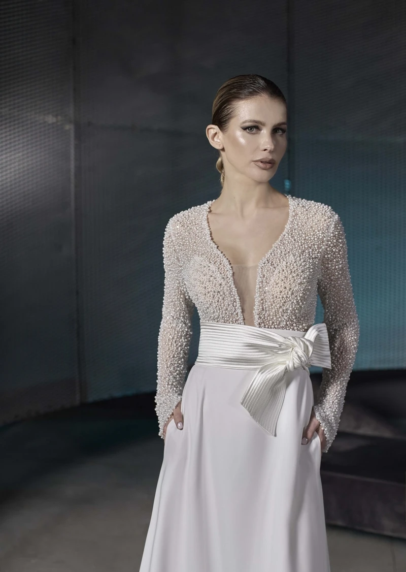 Abiti Sposa Maison Signore 2025 Body 4226160 Gonna 4226152 Cinta E Fiocco 4226207