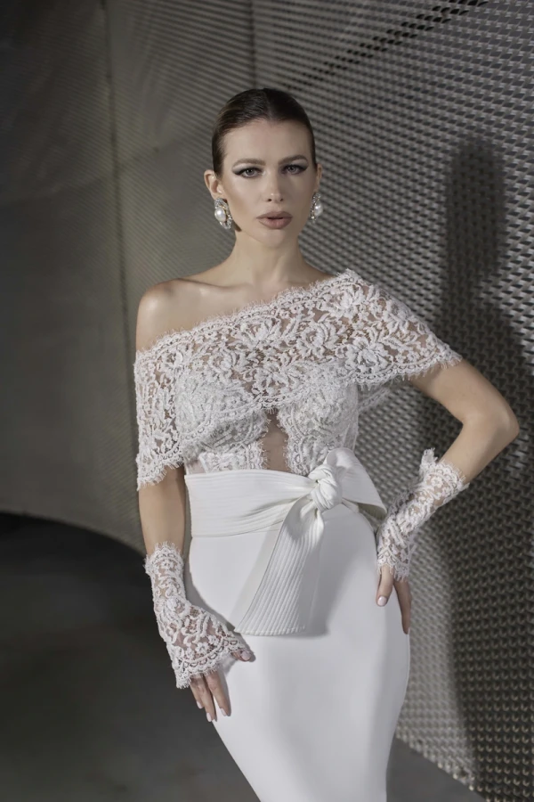 Abiti Sposa Maison Signore 2025 Body 4226184 Gonna 4226151 Collo E Polsini 4226193 Cinta 4226196