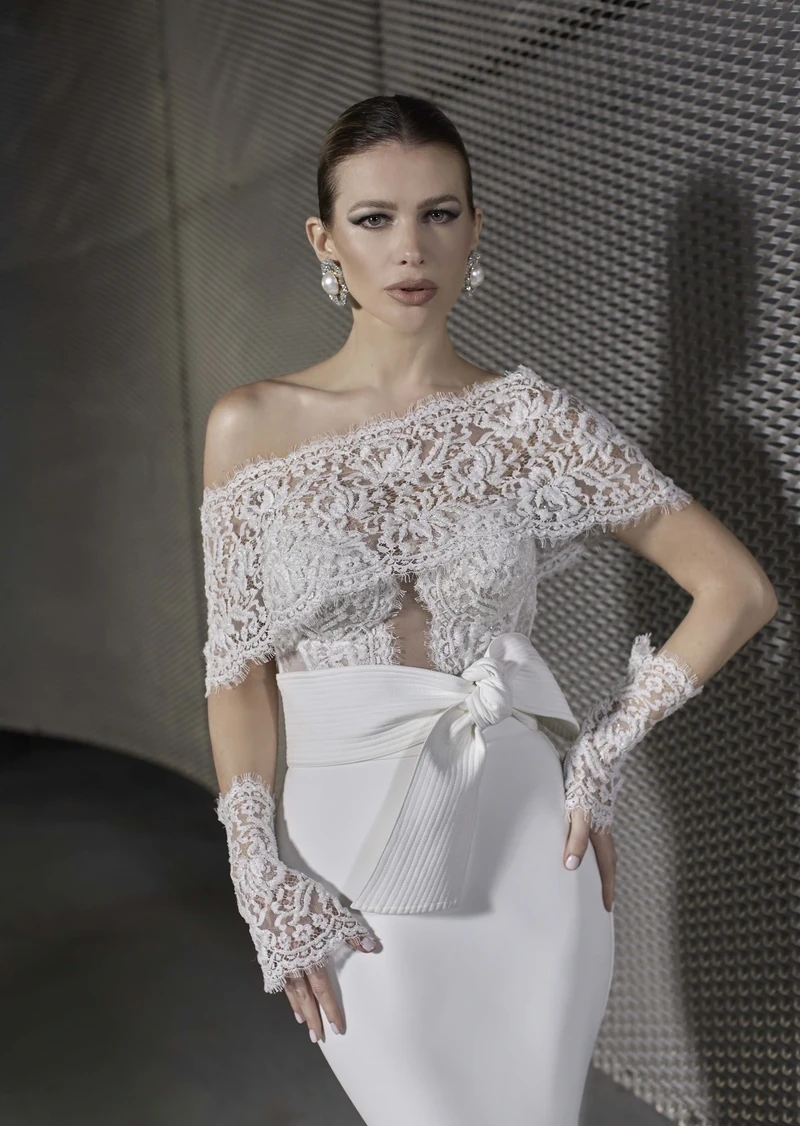 Abiti Sposa Maison Signore 2025 Body 4226184 Gonna 4226151 Collo E Polsini 4226193 Cinta 4226196
