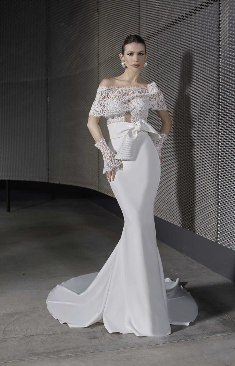 Abiti Sposa Maison Signore 2025 Body 4226184 Gonna 4226151 Collo E Polsini 4226193 Cinta 4226196 2
