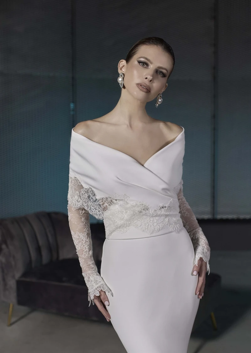 Abiti Sposa Maison Signore 2025 Collo 4226186 Manicotti 4226192 Gonna 4226151