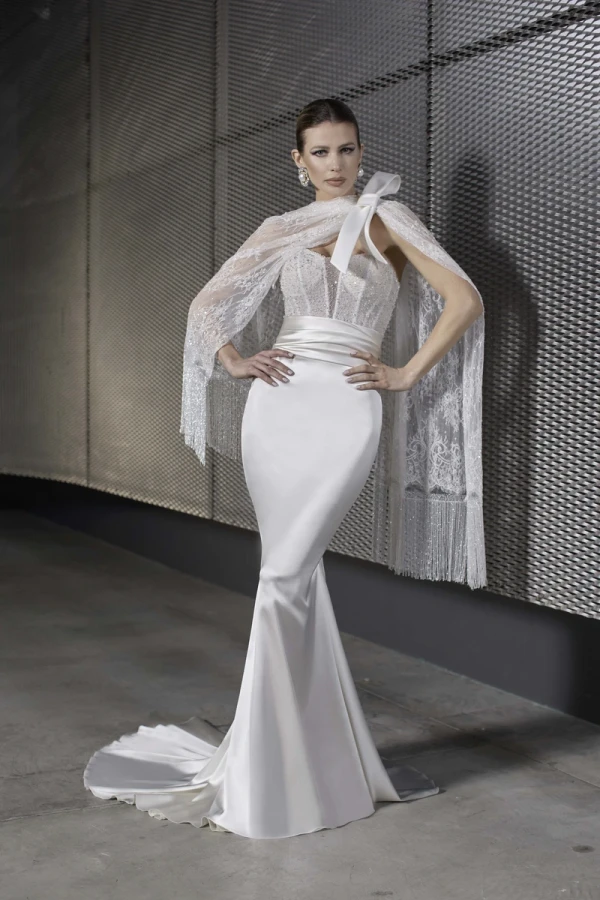 Abiti Sposa Maison Signore 2025 Corpino 4226178 Gonna 4226173 Cinta 4226141 Scialle 4226187 Fiocco 4226203