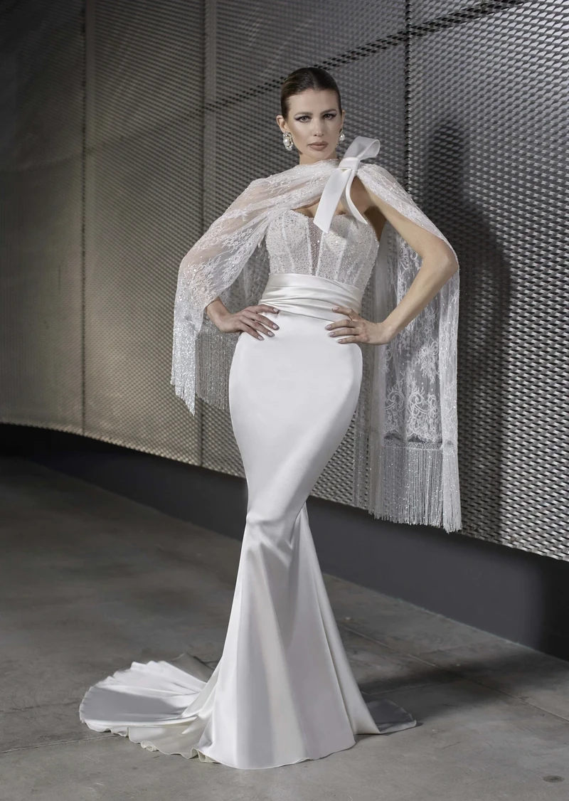 Abiti Sposa Maison Signore 2025 Corpino 4226178 Gonna 4226173 Cinta 4226141 Scialle 4226187 Fiocco 4226203