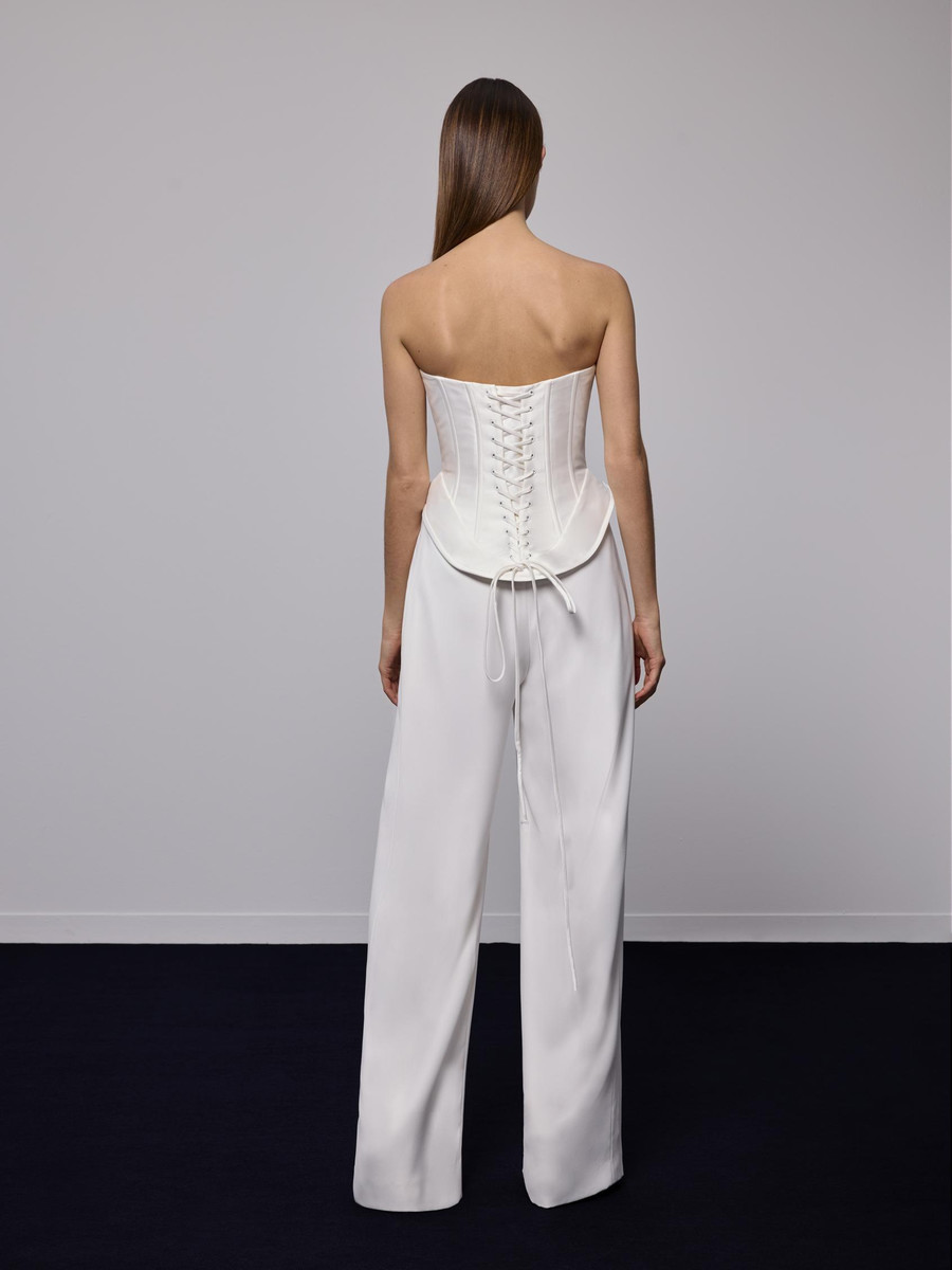 Abiti Sposa Pronovias Barcelona 2026 Alonia Top Brulia Pantalone 2