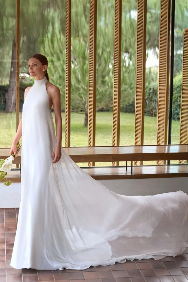 abito sposa raso semplice