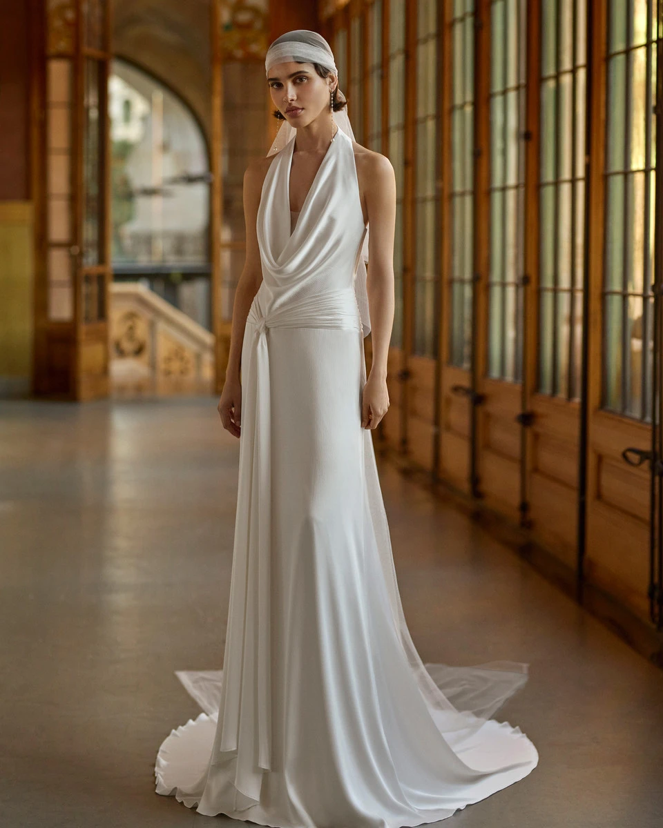 rosa clarà abito sposa luccicante