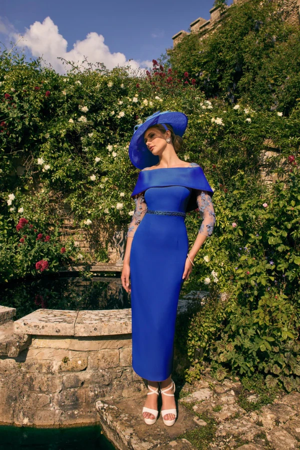 Edition - Vestito Midi Fasciante A Maniche Lunghe Nero Con Paillettes E Frange Edition - Vestito Midi Fasciante A Maniche Lunghe Nero Con Paillettes E Frange