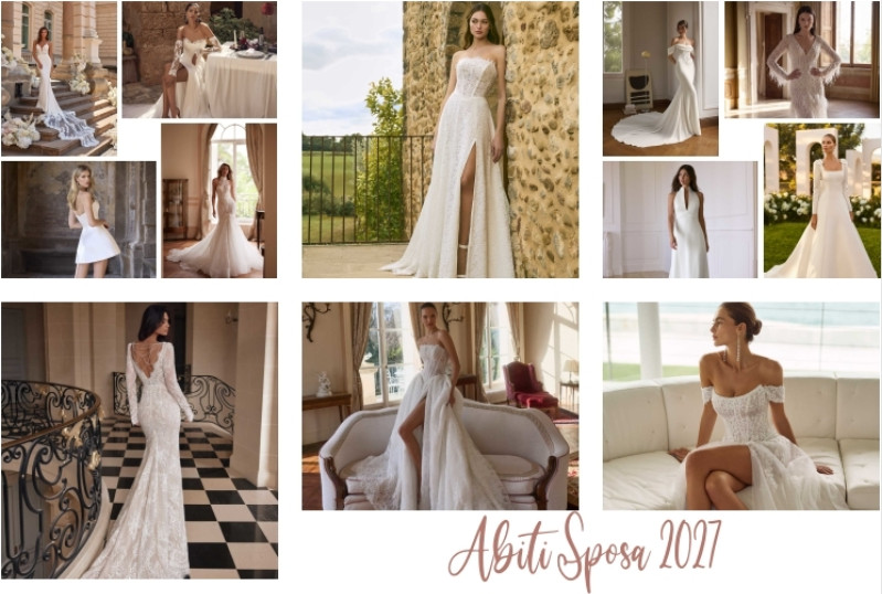 Abiti sposa 2027 - Collage vari modelli